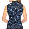 Kastel Denmark UPF30+ Regal Palm Print Sleeveless Zip Mock Neck Shirt $89