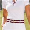 Kastel Denmark Elastic Stretch No-Bulk 1-1/2" Wide Adjustable Burgundy-Blush Slim Belt $39.99