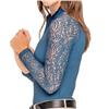 Kastel Denmark Long Sleeve Sailor Blue Lace Raglan Shirt $99.99