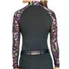 Kastel Denmark UPF30+ Black-Moder Begonia Print Raglan Long Sleeve Mock $99