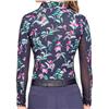 Kastel Denmark UPF30+ Navy Blue Garden Bloom Print Raglan Long Sleeve Mock $99