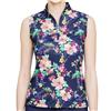 Kastel Denmark UPF30+ Navy Blue Lush Garden Floral Sleeveless Mock $89