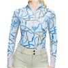 Kastel Denmark UPF30+ Robbins Egg Blue Bit/Belt Print Long Sleeve Mock $99