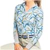 Kastel Denmark UPF30+ Robbins Egg Blue Bit/Belt Print Long Sleeve Mock $99