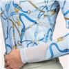 Kastel Denmark UPF30+ Robbins Egg Blue Bit/Belt Print Long Sleeve Mock $99