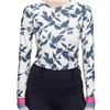 Kastel Denmark UPF30+ Ivory Indigo Litho Leaf Long Sleeve Crew Tee $89