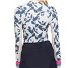 Kastel Denmark UPF30+ Ivory Indigo Litho Leaf Long Sleeve Crew Tee $89