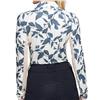 Kastel Denmark UPF30+ Ivory Indigo Litho Leaf Long Sleeve Mock $99