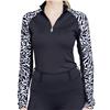 Kastel Denmark UPF30+ Blocked Black-Vines Leaf Raglan Long Sleeve Mock $99