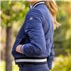 Kastel Denmark Sporty Crop Cut Navy Bomber Jacket $189