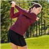 Kastel UPF30+ Oxblood Herringbone Zip Mock Long Sleeve $99