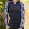 Kastel Denmark UPF30+ Sage Rainforest-Black Raglan Long Sleeve Mock $99