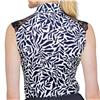 Kastel Denmark Lace Shoulder Black Vines Print Sleeveless Mock $78