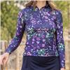 Kastel UPF30+ Botanical Garden Violet Long Sleeve Zip Mock $99