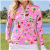 UPF50+ Solid Sleeve Happier Hour Pink Body Cooling Zip Shirt $98.99
