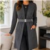 SKINNY BELT No-Bulk 1-1/2" Wide Adjustable Charcoal Grey Belt $35.99