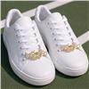 Gold Tone Butterflies with Faux Crystals Lace-On Shoe Charm Pair $10.99