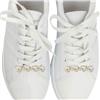 Gold Tone Hearts Faux Pearls-Crystal Lace-On Shoe Charm Pair $10.99