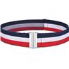 SKINNY BELT No-Bulk 1-1/2" Wide Adjustable Red White Blue Belt $35.99