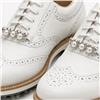 Silver Tone Pearls Faux Pearls-Crystal Lace-On Shoe Charm Pair $10.99