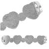 Silver Tone Hearts Faux Pearls-Crystal Lace-On Shoe Charm Pair $10.99