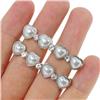 Silver Tone Hearts Faux Pearls-Crystal Lace-On Shoe Charm Pair $10.99