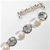 Silver Tone Pearls Faux Pearls-Crystal Lace-On Shoe Charm Pair $10.99