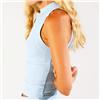 LILIHAMMER Silhouette Mid-Cut Glacier Blue White Ribbed Top $68