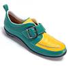 Lola Green-Yellow-White Easy-On Velcro Closure Golf & Walking Shoe $259