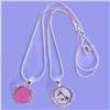 Magnetic 18" Inch Golf Ball Necklace Sterling Silver Chain - 3 Colors $20