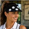 PAINTED GOLF BALLS with Sparkling Crystal Dimples 4" Inch Clip-On Visor - 4 Options $37.99