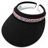 SEED BEAD Pastel Mesh & Crystals 4" Inch Clip-On Visor - 4 Colors $37.99