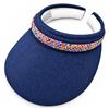 SEED BEAD Pastel Mesh & Crystals 4" Inch Clip-On Visor - 4 Colors $37.99