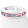 SEED BEAD Pastel Mesh & Crystals 4" Inch Clip-On Visor - 4 Colors $37.99