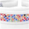 SEED BEAD Pastel Mesh & Crystals 4" Inch Clip-On Visor - 4 Colors $37.99