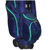 ROLLING: Spinning Wheels Navy-Grey 14-Way 6 Pocket Transport Golf Bag $149.99