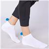 Swing Out Sister White-Blue Near No Show Pom Pom Sock $12