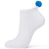 Swing Out Sister White-Blue Near No Show Pom Pom Sock $12