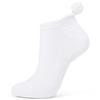 Swing Out Sister White-White Near No Show Pom Pom Sock $12