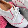 SAVE $120 on Emma White-Fuchsia Trimmed Golf & Walking Shoe Now: $178.99