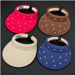 HIGH SPIRITS Rhinestone Studded Clip-On Visors