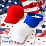 RED WHITE & BLUE Patriotic Headwear