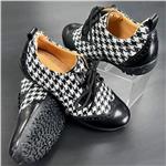 Black and white houndstooth shoes discount