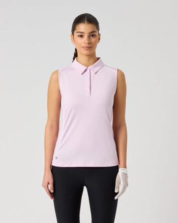 Daily Sports Pink Contrast Piped Sleeveless Button Shirt $98.99