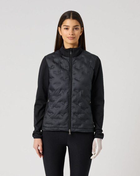 Daily Sports Black Quilted with Stretch Side Knit Hybrid Jacket $279.99