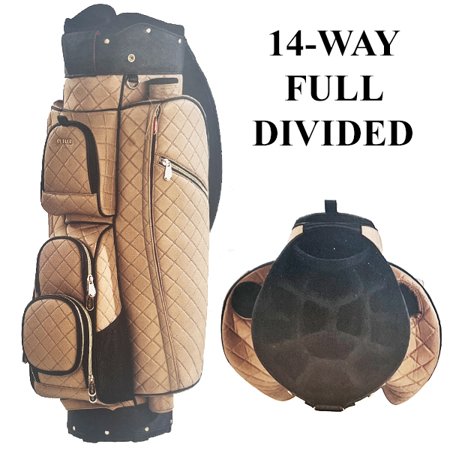Pre-Book November 25th | "First Class" Tan-Black 14-Way Cart Golf Bag $498