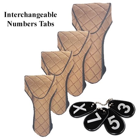 Pre-Book September 15th | "First Class" Tan-Black Set of Four Club Head Covers $110