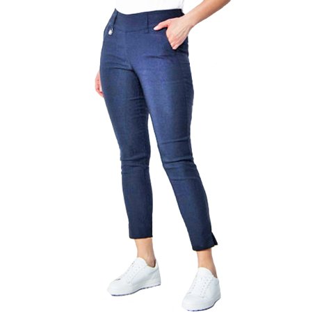 DAILY BASICS Magic Dark Navy Compression Pull-On Highwater 37" Outseam Pant $150