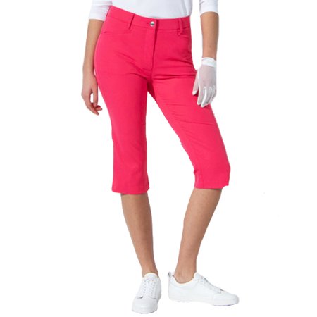 DAILY BASICS Cropped 29" Lyric V2 Intense Coral Wind & Water Resistant Stretch Capri $145