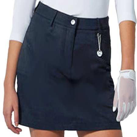 DAILY BASICS Longer 20-1/2" Lyric V2 Black Wind & Water Resistant Stretch Skort $139.99
